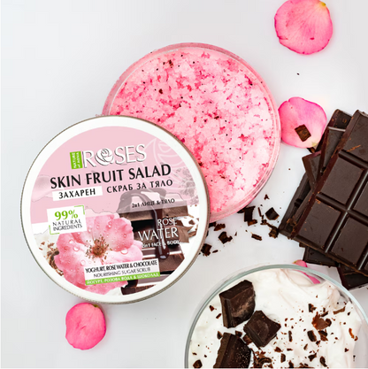 Захарен скраб за лице и тяло Nature of Agiva Roses